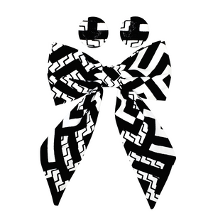The "Kujenga" Black and White Bowtie and Earrings Set