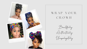   Handmade african print head wraps and head wrap and earring sets. 