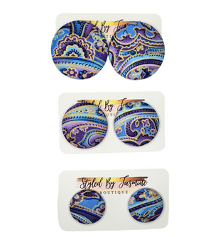 The "Paisley" Button Earrings