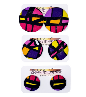 "Material Girl" Button Earrings