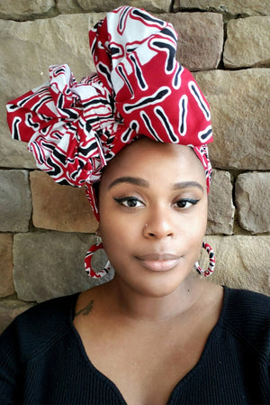 "Nyekundu" Head Wrap or Set