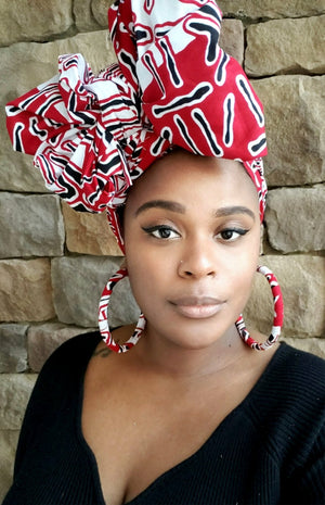 "Nyekundu" Oversized Hoop Earrings