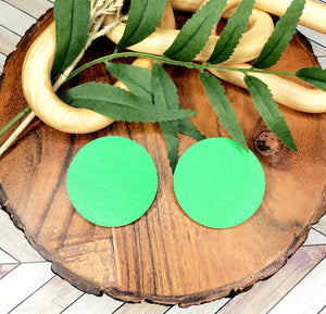 Hand Painted Wood Circle Stud Earrings Multiple Colors