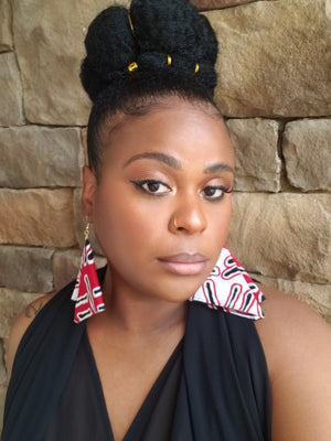 "Nyekundu" Fabric Earrings