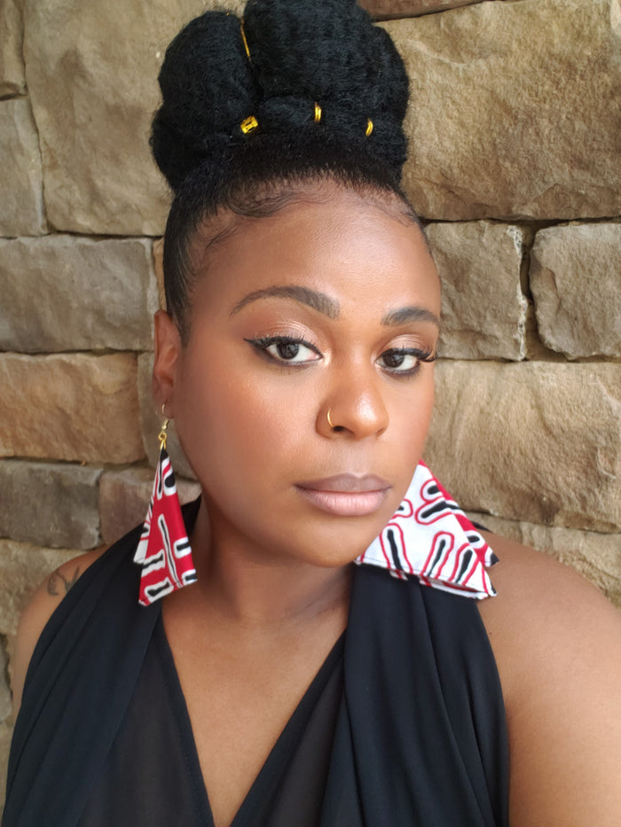 "Nyekundu" Fabric Earrings