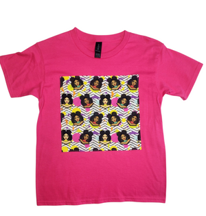 "Afro Puffs" Patch Girl's T Shirt & Hairbow
