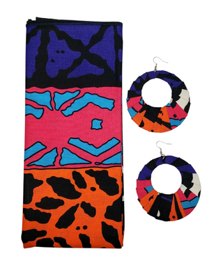 The "Safari 3" Multicolored Ankara Head Wrap or Set