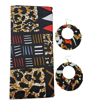 The "Nakia" Multicolored Ankara Head Wrap or Set