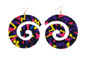 In Living Color Spiral Earrings
