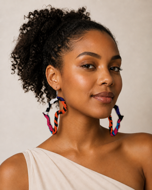 "Blue Safari" Africa Hoops