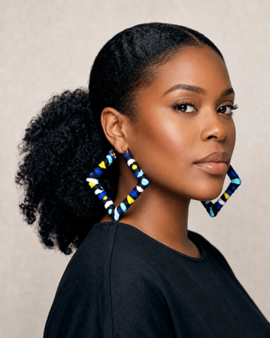 "Carribean Queen" Diamond Hoop Earrings