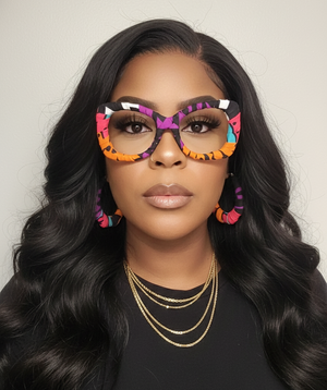 The "Purple Safari" African Print Frames & Hoops Set