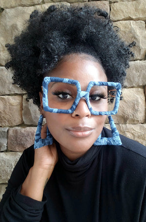Denim Patchwork Frames & Hoops Set
