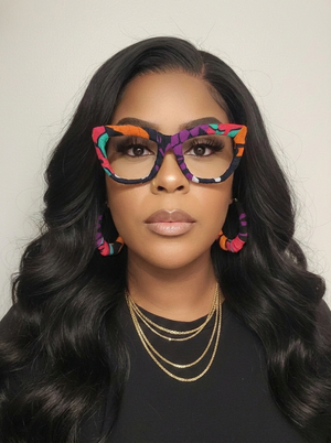 The "Purple Safari" African Print Frames & Hoops Set