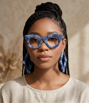 Denim Patchwork Frames & Hoops Set