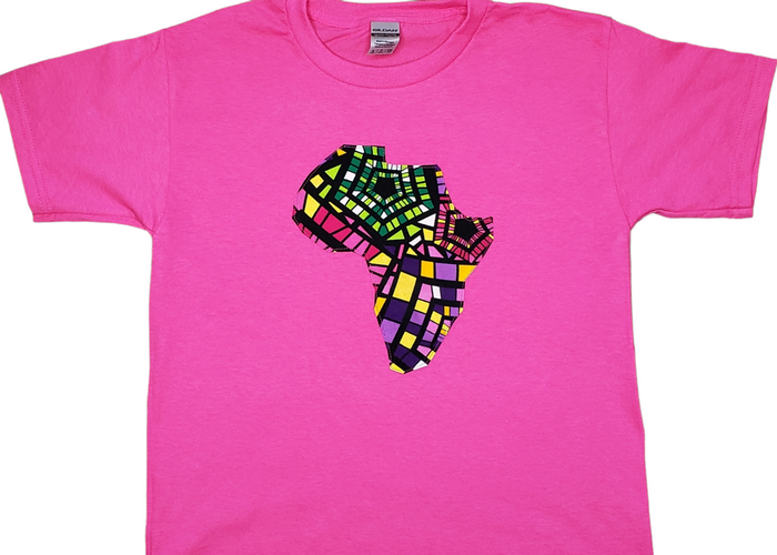 "Material Girl" Youth Africa Patch T-Shirt