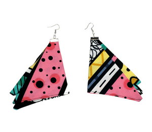 "African Princess" Fabric Earrings
