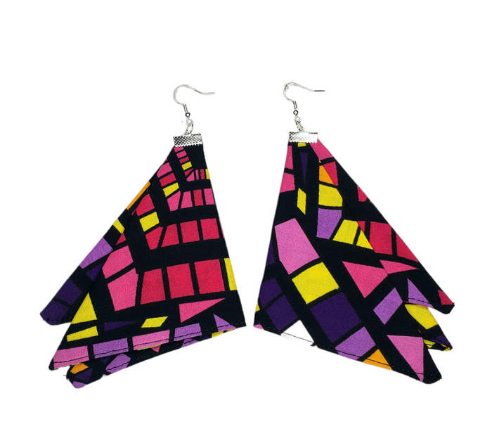 "Material Girl" Fabric Earrings