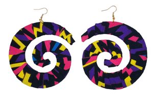 In Living Color Spiral Earrings