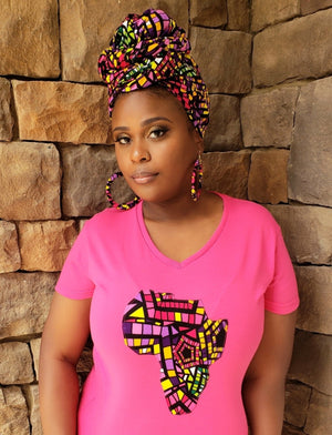 "Material Girl" Africa Patch T-Shirt